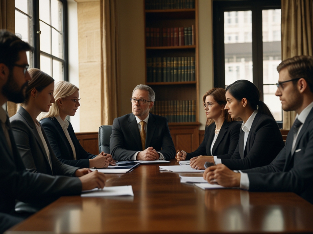 Profesionales legales de Ralocolo en reunión estratégica